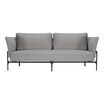 contemporary three-seat sofa in silver grey