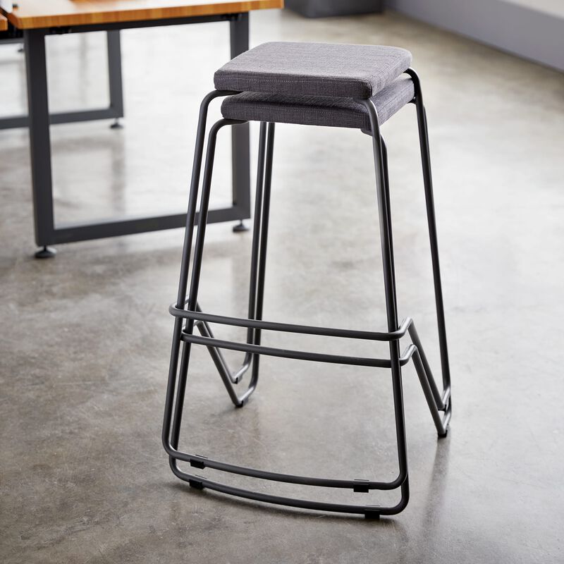 Meeting Stool in slate stacked in office image number null