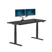 black desk with black legs in a white background