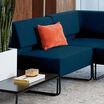 navy armless seat shows as part of sectional sofa