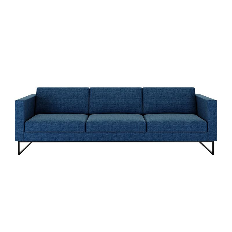 three-seat sofa in navy on white background image number null