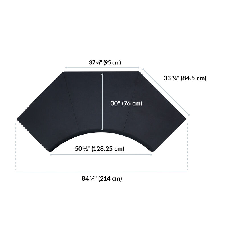 overhead view of standing desktop that is eighty four inches wide and thirty two inches deep image number null