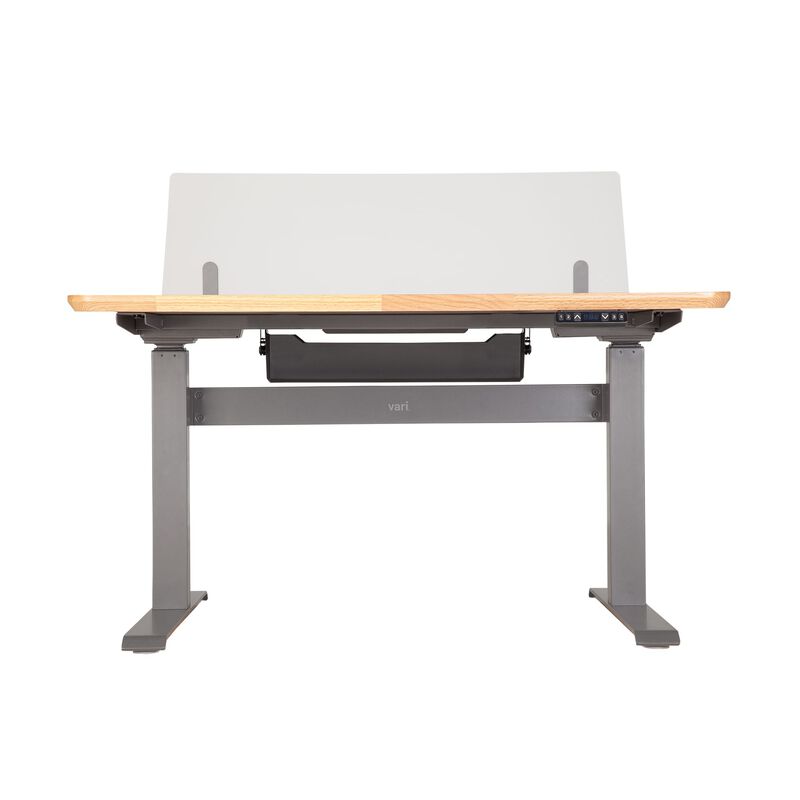 Acrylic Modesty Panel 48 Electric Standing Desk Partition Vari