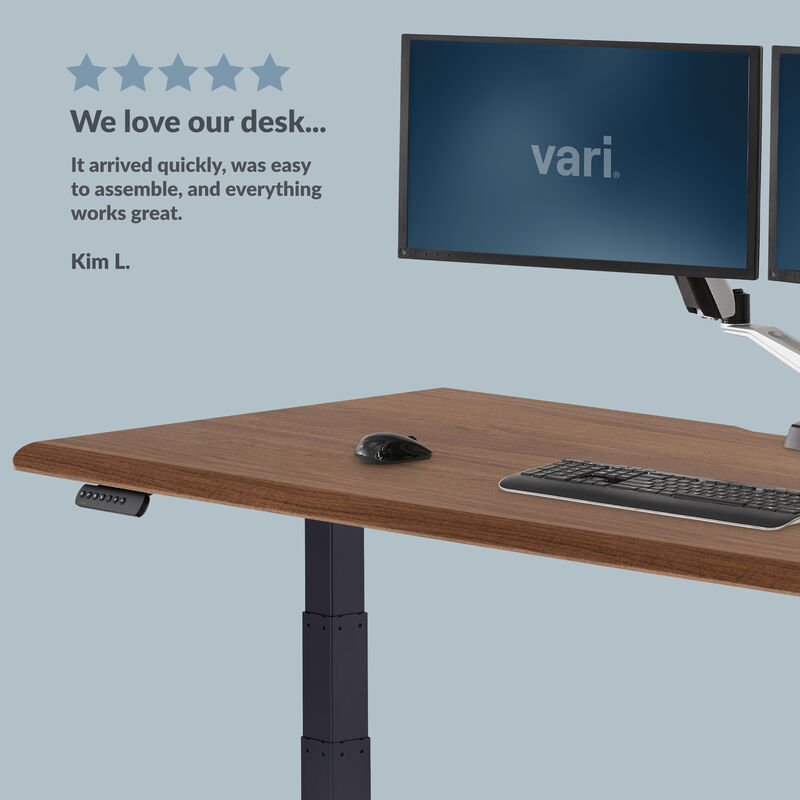 kim l. states we love our desk it arrived quickly was easy to assemble and everything works great with a five star rating image number null