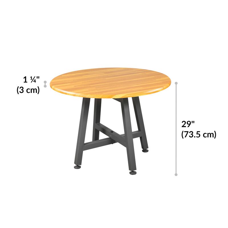 Round Table Butcher Block is 29 inches tall image number null