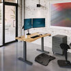 standing desk in a office setting