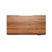 overhead view of a heritage walnut wood desktop