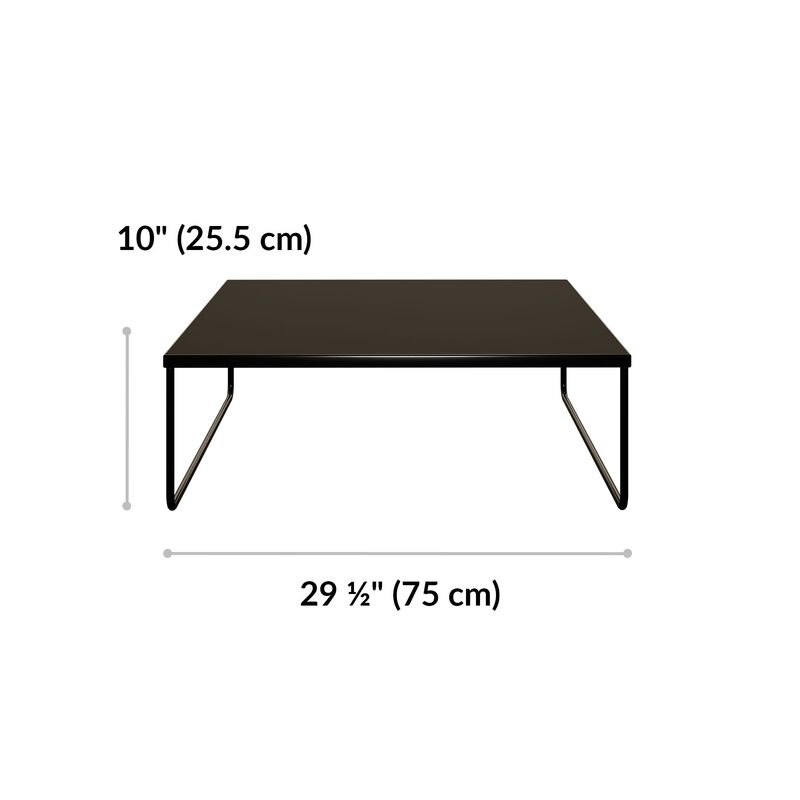 sectional table is 10 inches tall and 29 and a half inches wide image number null
