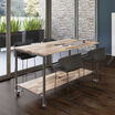 Standing Conference Table in reclaimed wood finish in office