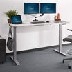 Electric standing desk 72x30 raised in office