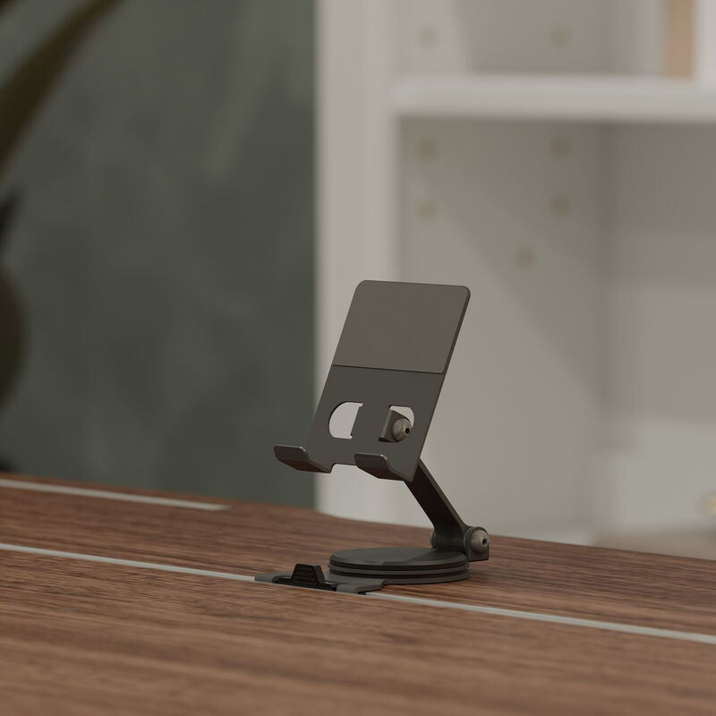 tech track phone stand attached to electric standing desk  image number null