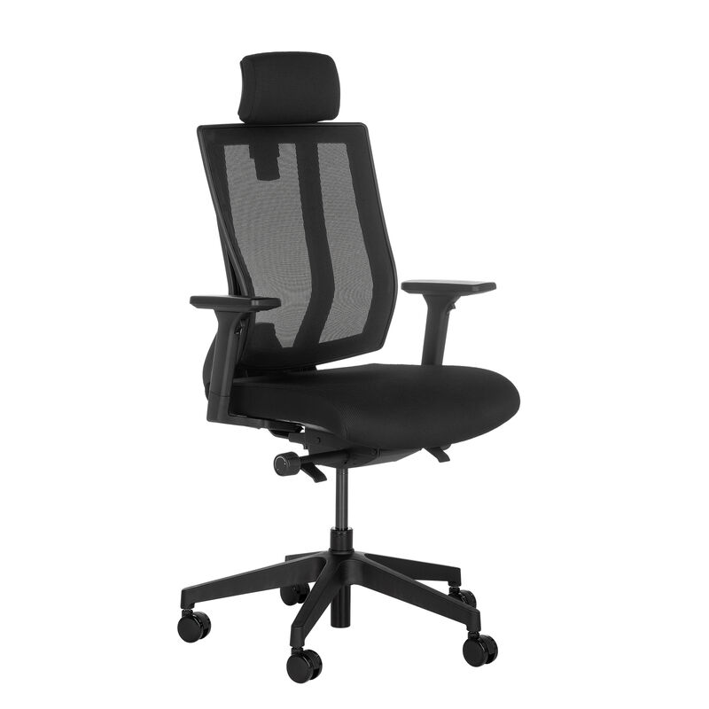 task chair with headrest on white background image number null