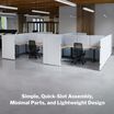 quickflex cubes are simple, quick slot assembly, minimal parts and lightweight design