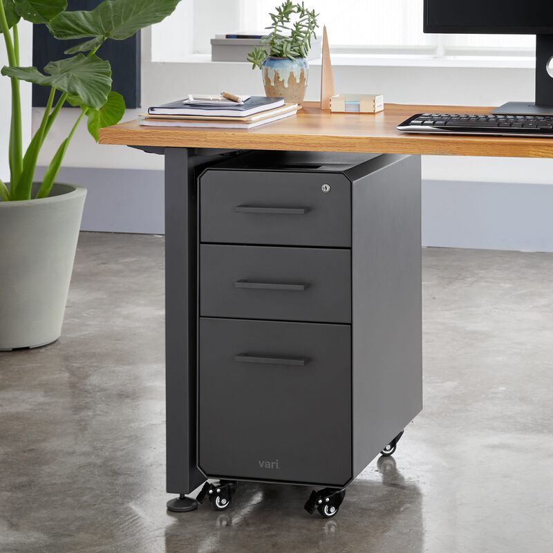 Slim File Cabinet Small Filing, Small Desk With File Cabinet
