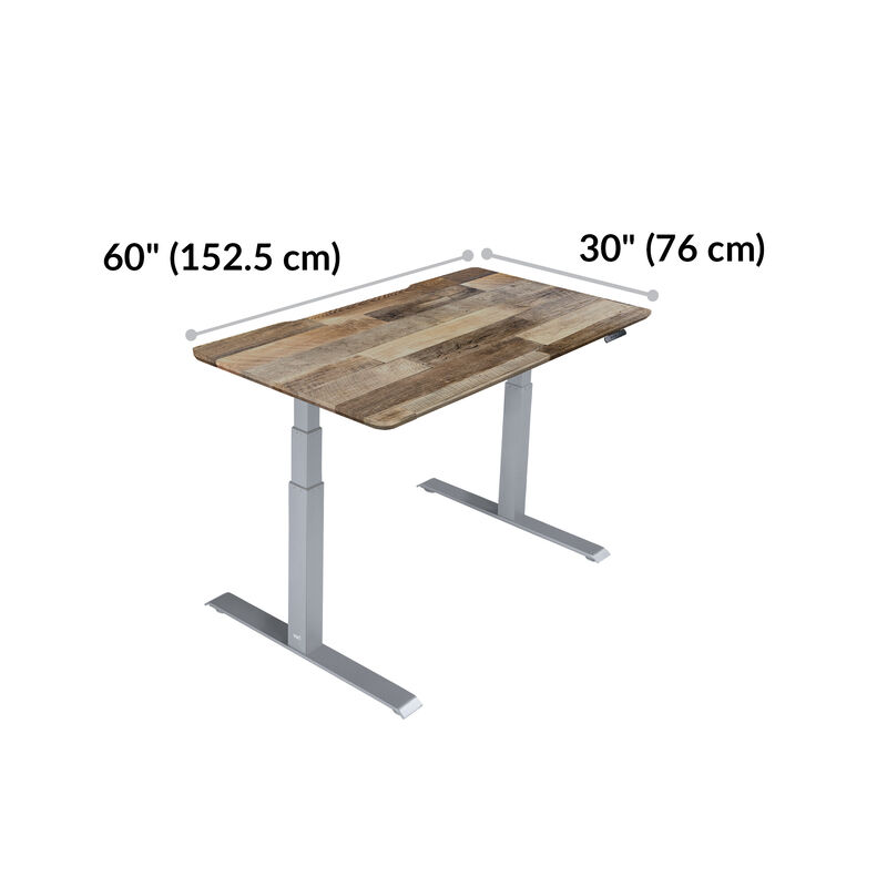 Electric Standing Desk 60x30 White base is 30 inches deep and 60 inches wide image number null