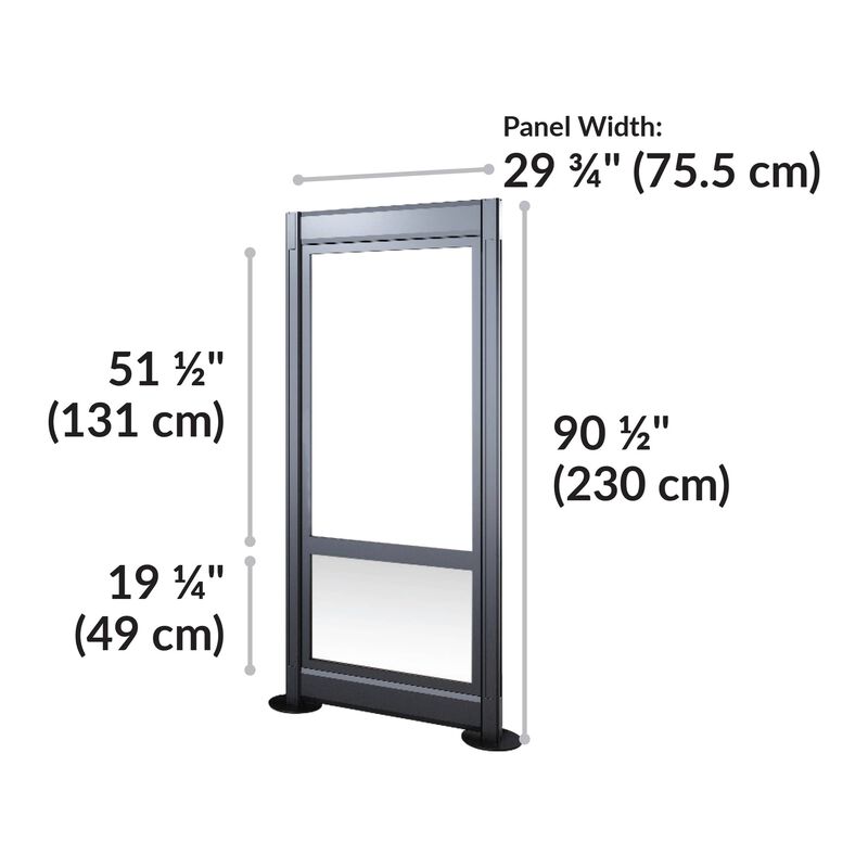 quickflex wall panel is 90 and a half inches tall and 29 and 3 quarter inches wide image number null