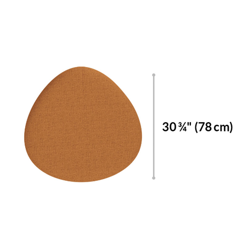 small burnt orange ottoman measurements image number null