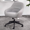 upholstered desk chair in sterling grey in office setting