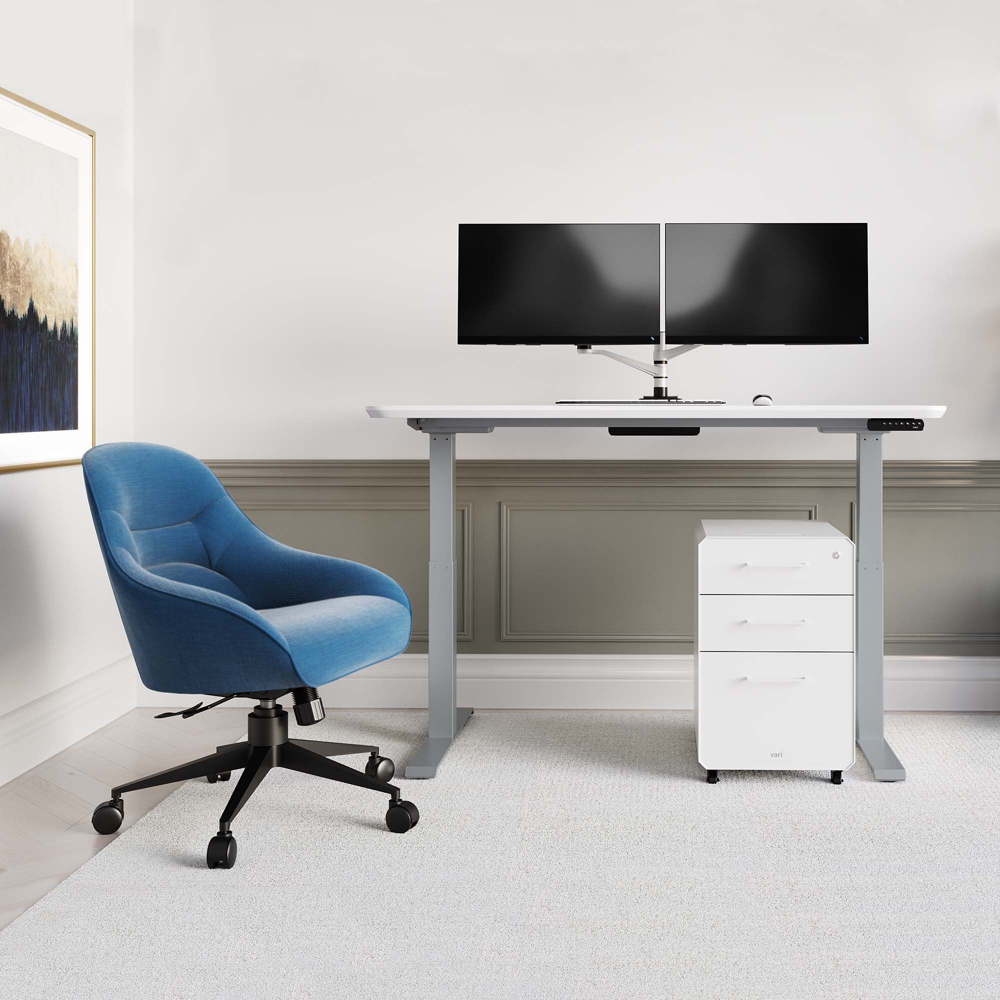 Work from home sales desk and chair set