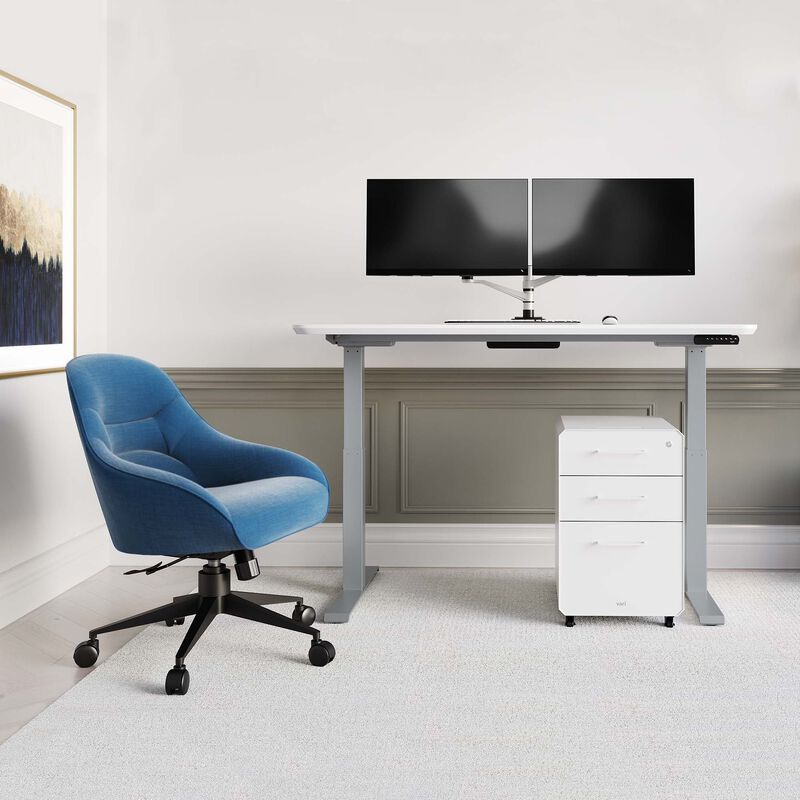 Cozy Home Office | Sit-Stand Work From Home Spaces | Vari®