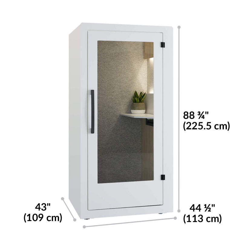 privacy booth is 88 and 3 quarter inches tall and 44 and a half inches wide image number null