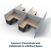 connect, concentrate and collaborate in a defined space with new quickflex cubes