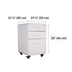 File Cabinet White is 26 inches tall