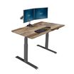 reclaimed wood electric standing desk 48x30 on white background