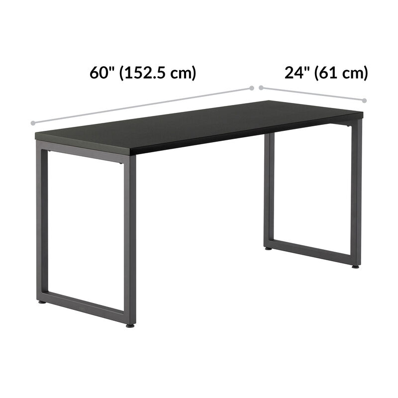table in black finish with 60x24 dimensions image number null