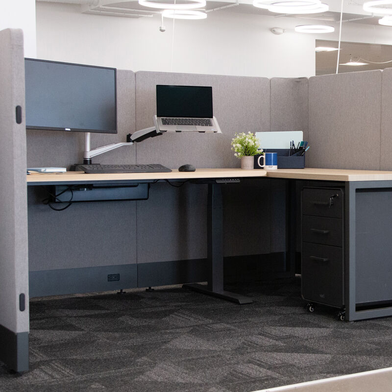 workstation inside of a cubicle image number null