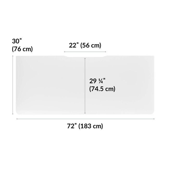 overhead view of standing desktop that is thirty inches deep and seventy two inches wide image number 3