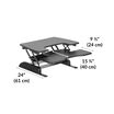 VariDesk® Pro Plus™ 30 Black base is 24 inches deep