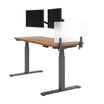Vari Acrylic Privacy Panel 24 in Frosted Acrylic installed on an Electric Standing Desk