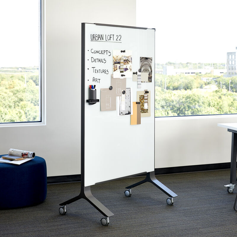 Small Dry Erase Easel Rolling Presentation Board