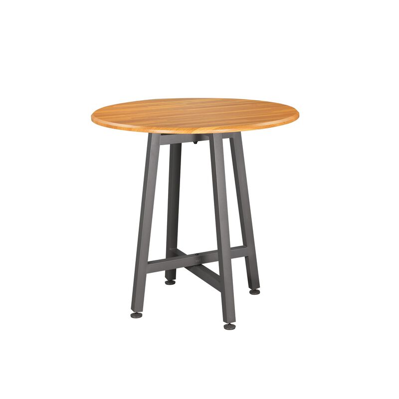 vari Standing Round Table in Butcher Block image number null
