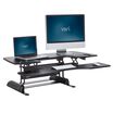 VariDesk Pro Plus 48 Black sit-stand desk converter in raised position