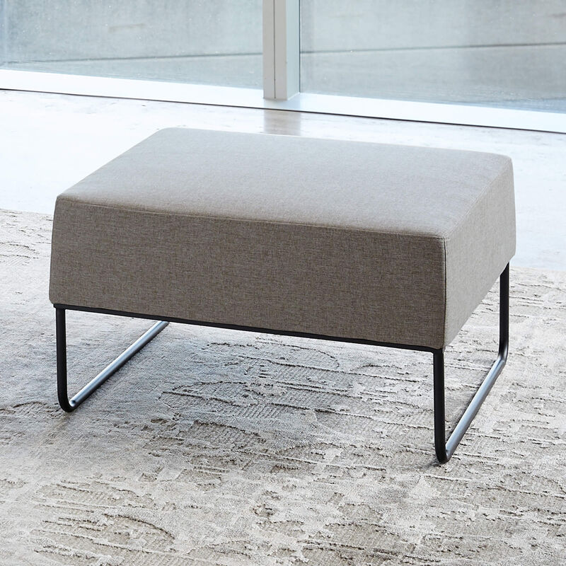 light grey ottoman in office setting image number null