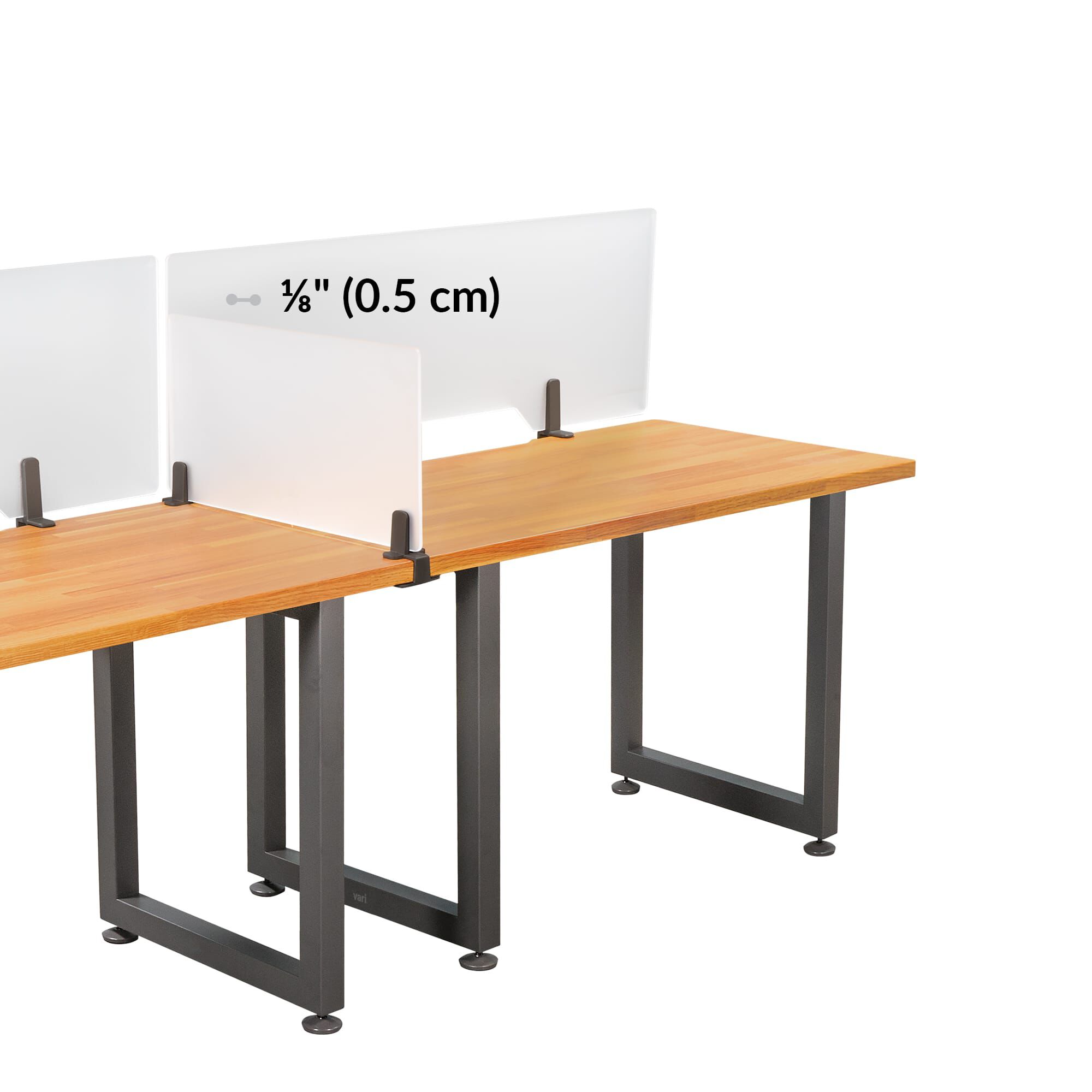 20” L×16” W Acrylic Table Privacy Board w Clips Clamp Office Drawer Dual Frosted Desk Dividers Panel Plexiglass Desktop Partitions for Students 