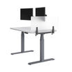 Vari acrylic privacy panel 30 attached to electric standing desk