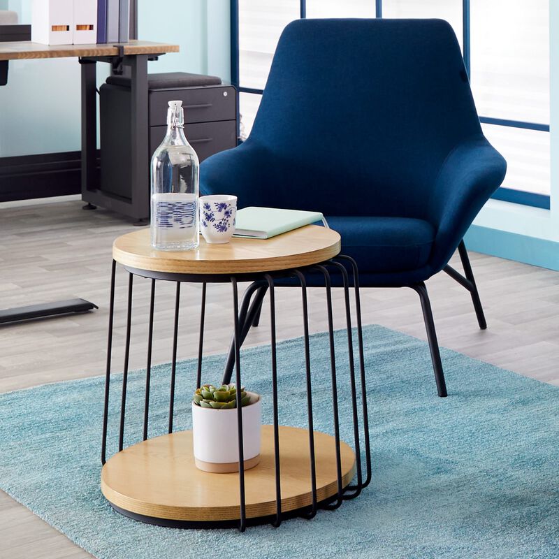 Round Side Table Soft Seating Vari, Over Arm Side Table