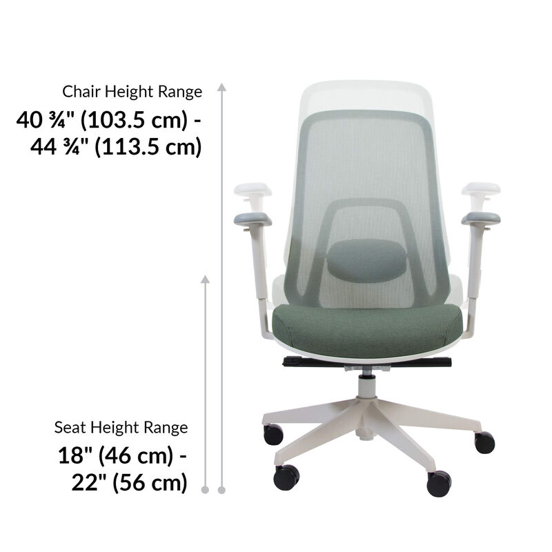 ascent chair seat height is 18 inches to 22 inches image number null