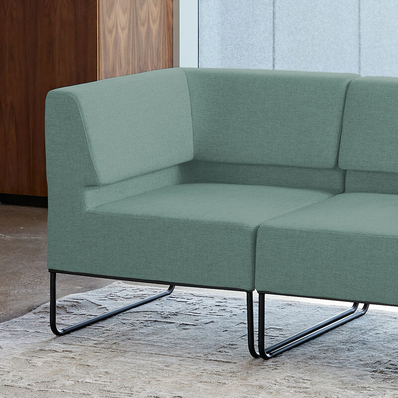 aqua green seat shown as part of sectional sofa image number null