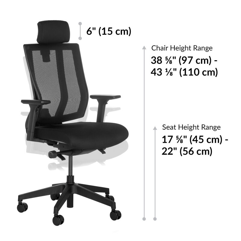 Task Chair with Headrest, Standing Desk Office Chair