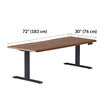 width of the desk is 72 inches long