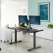 lowered espresso slate finish desk in a home office setting