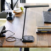 LED Task Lamp + Wireless Charger on desk 