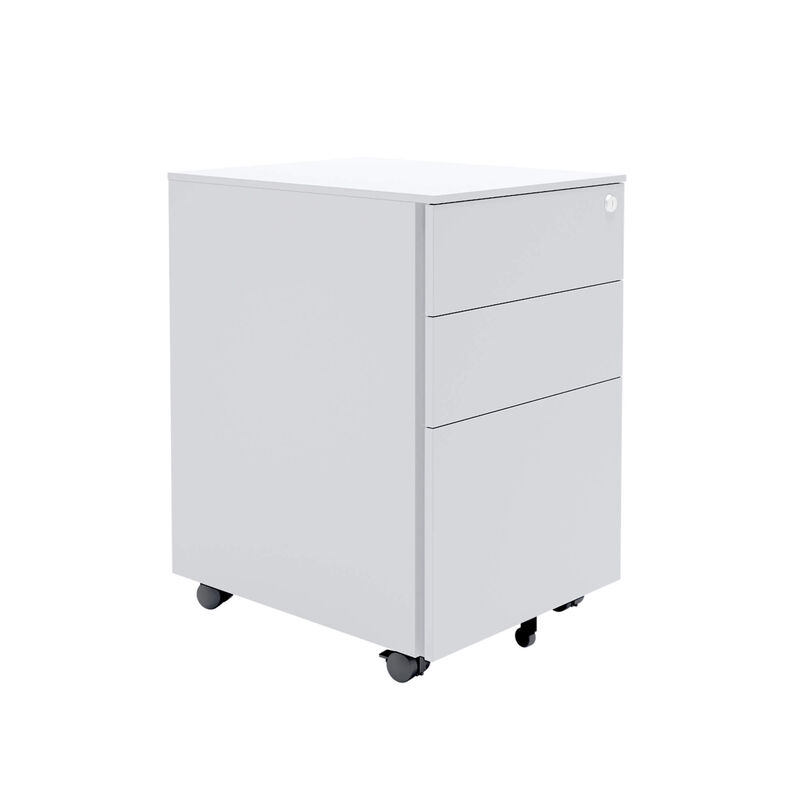 white essential file cabinet on white background image number null