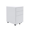 essential file cabinet in white on a white background