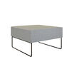 light grey ottoman on white background