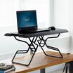 varidesk laptop 30 - open box in black raised in office